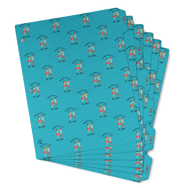 Custom Happy Anniversary Binder Tab Divider - Set of 6 (Personalized)