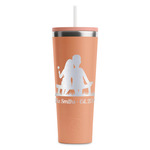 Happy Anniversary RTIC Everyday Tumbler with Straw - 28oz - Peach - Double-Sided (Personalized)