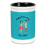 Happy Anniversary Ceramic Pencil Holders - Black