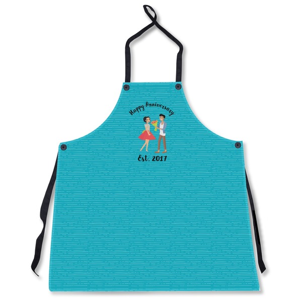 Custom Happy Anniversary Apron Without Pockets w/ Couple's Names