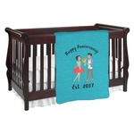 Happy Anniversary Baby Blanket (Single Sided) (Personalized)