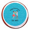 Happy Anniversary Printed Icing Circle - Large - On Cookie