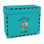 Happy Anniversary Wood Recipe Box - Full Color Print (Personalized)