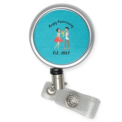 Happy Anniversary Retractable Badge Reel (Personalized)