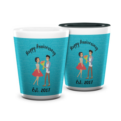 1.5 oz Custom Ceramic Shot Glass, Personalized Shot Glass