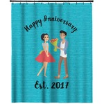 Happy Anniversary Extra Long Shower Curtain - 70"x84" (Personalized)