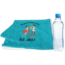 Happy Anniversary Sports & Fitness Towel (Personalized)