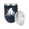 Happy Anniversary Stainless Wine Tumblers - Navy - Double Sided - Alt View