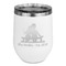 Happy Anniversary Stainless Wine Tumblers - White - Double Sided - Front