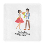 Happy Anniversary Standard Decorative Napkins (Personalized)