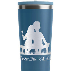 Happy Anniversary RTIC Everyday Tumbler with Straw - 28oz - Steel Blue - Double-Sided (Personalized)