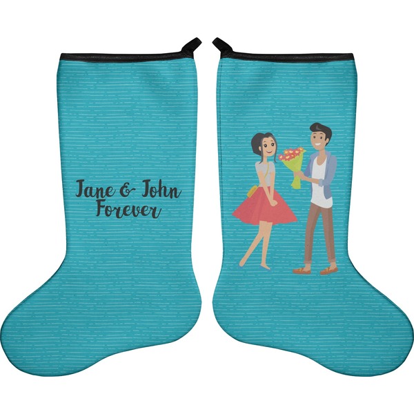 Custom Happy Anniversary Holiday Stocking - Double-Sided - Neoprene (Personalized)