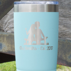 Happy Anniversary 20 oz Stainless Steel Tumbler - Teal - Double Sided (Personalized)