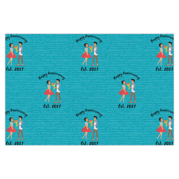 Custom Happy Anniversary X-Large Tissue Papers Sheets - Heavyweight (Personalized)