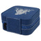 Happy Anniversary Travel Jewelry Boxes - Leather - Navy Blue - View from Rear