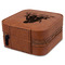 Happy Anniversary Travel Jewelry Boxes - Leatherette - Rawhide - View from Rear