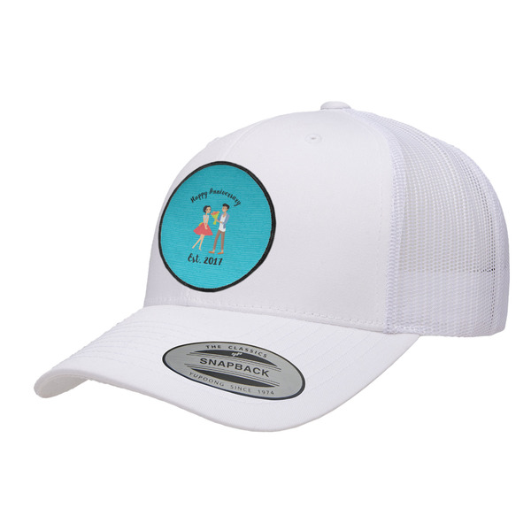 Custom Happy Anniversary Trucker Hat - White (Personalized)