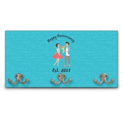 Happy Anniversary Wall Mounted Coat Rack (Personalized)