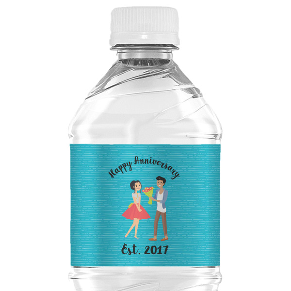 Custom Happy Anniversary Water Bottle Labels - Custom Sized (Personalized)