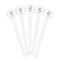 Happy Anniversary White Plastic 7" Stir Stick - Round - Fan View