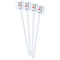 Happy Anniversary White Plastic Stir Stick - Double Sided - Square - Front