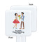 Happy Anniversary White Plastic Stir Stick - Single Sided - Square - Approval