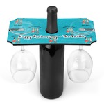 Happy Anniversary Wine Bottle & Glass Holder (Personalized)