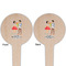 Happy Anniversary Wooden 4" Food Pick - Round - Double Sided - Front & Back