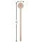 Happy Anniversary Wooden 7.5" Stir Stick - Round - Dimensions