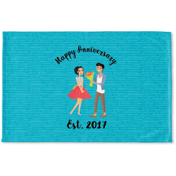 Custom Happy Anniversary Woven Mat (Personalized)