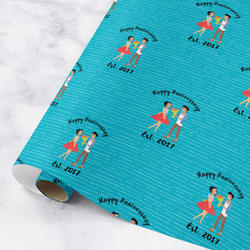 Happy Anniversary Wrapping Paper Roll - Medium (Personalized)