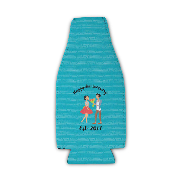 Custom Happy Anniversary Zipper Bottle Cooler (Personalized)