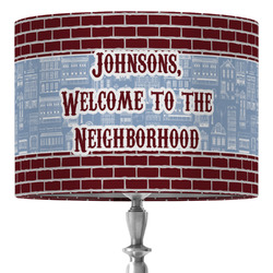 Housewarming 16" Drum Lamp Shade - Fabric (Personalized)