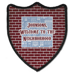 Housewarming Iron On Shield Patch B w/ Name or Text