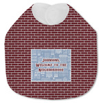 Housewarming Jersey Knit Baby Bib w/ Name or Text