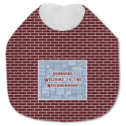 Housewarming Jersey Knit Baby Bib w/ Name or Text