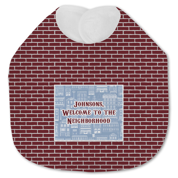 Custom Housewarming Jersey Knit Baby Bib w/ Name or Text