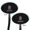 Housewarming Black Plastic 7" Stir Stick - Double Sided - Oval - Front & Back