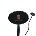 Housewarming 7" Oval Plastic Stir Sticks - Black - Double Sided (Personalized)