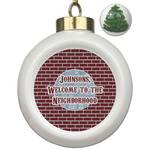 Housewarming Ceramic Ball Ornament - Christmas Tree (Personalized)