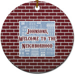 Housewarming Round Ceramic Ornament w/ Name or Text