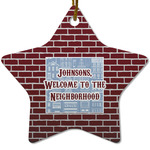 Housewarming Star Ceramic Ornament w/ Name or Text