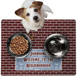 Housewarming Dog Food Mat - Medium w/ Name or Text