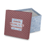 Housewarming Gift Box with Lid - Canvas Wrapped (Personalized)