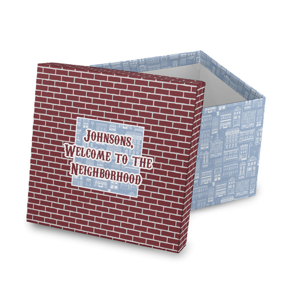 Custom Housewarming Gift Box with Lid - Canvas Wrapped (Personalized)