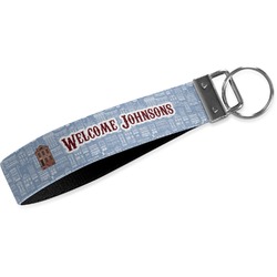 Housewarming Webbing Keychain Fob - Large (Personalized)