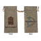 Housewarming Large Burlap Gift Bags - Front & Back