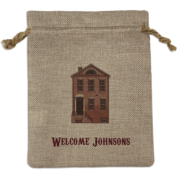 Custom Housewarming Burlap Gift Bag (Personalized)