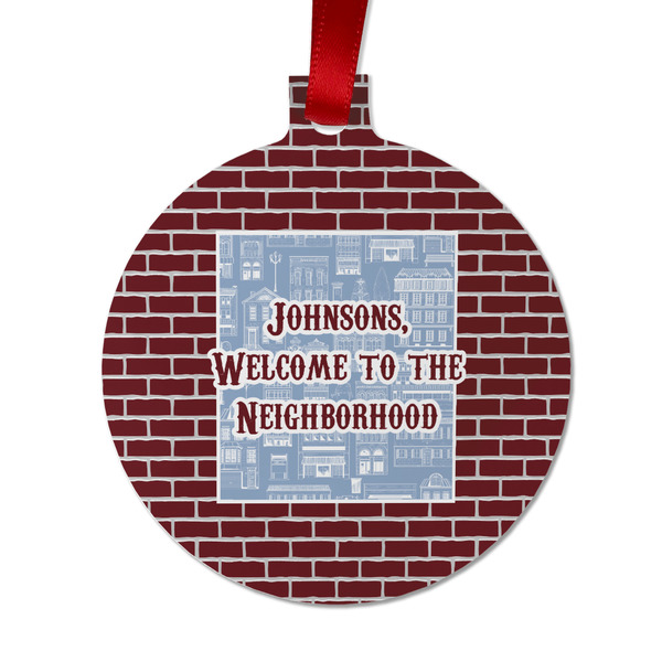 Custom Housewarming Metal Ball Ornament - Double Sided w/ Name or Text