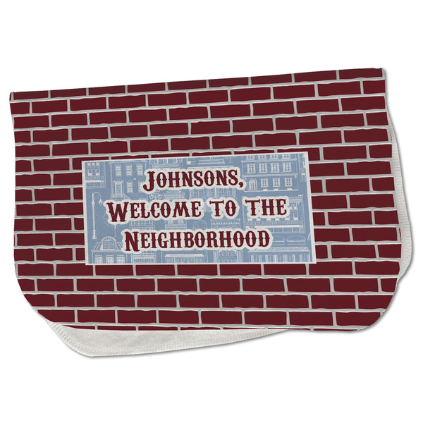 Custom Housewarming Burp Cloth - Fleece w/ Name or Text